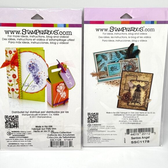 Stampendous Perfectly Clear Stamp 2 Sets Santos Angel & Parisian Charm Cling - Picture 14 of 14